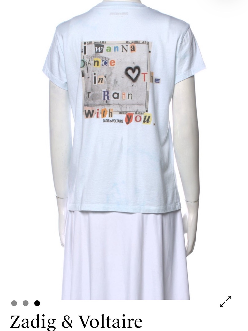 Zadig & Voltaire Light Blue 'ENJOY TODAY' Graphic Tee
